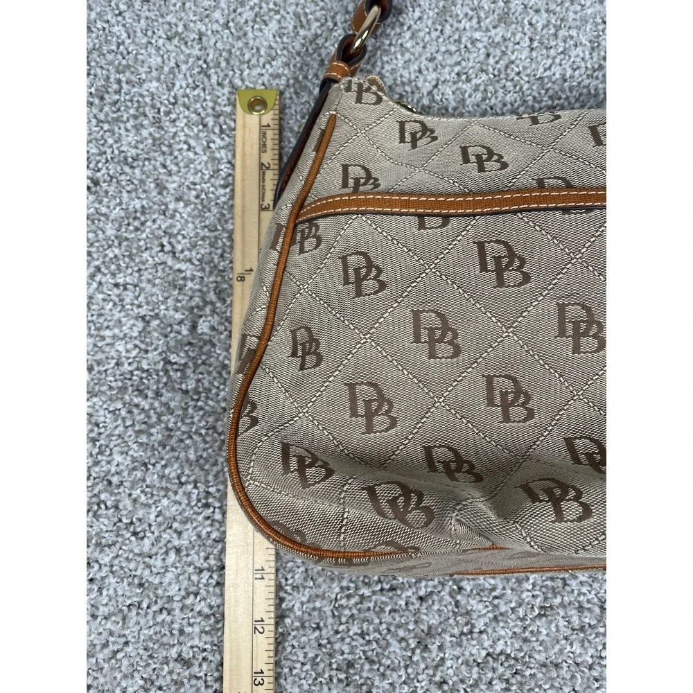 Y2K Dooney & Bourke East West Collins Signature Monogram Hobo Shoulder Bag